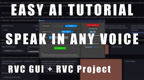 Rvc gui. 11 thg 6, 2023 ... RVC-GUI — это удобная оболочка с открытым исходным кодом созданная для упрощения управления параметрами нейронной сети RVC применяемой для ... 