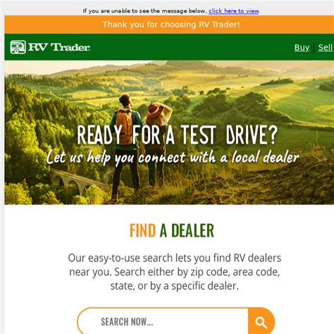 Rvtrader promo code 2023. Sell Your RV. Millions of buyers are looking for their next RV on RV Trader this month. We're Fast! We're Safe! We're Affordable! Sell, search or shop online a wide variety of new and used recreational vehicles, motorhomes, travel trailers, fifth wheels, campers et al via RV Trader. 