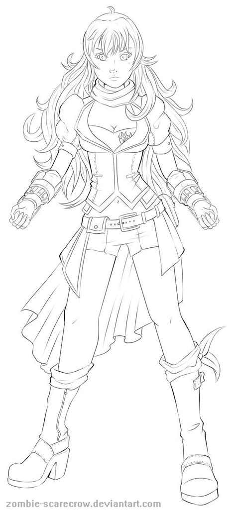 Rwby Yang Coloring Pages Coloring Pages