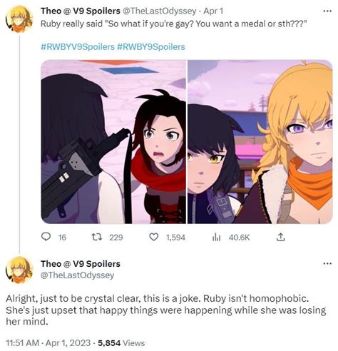 Rwby homophobic meme. BumbleBY for lyfe!!Clip from V6:E10 - Stealing from the Elderlyhttps://roosterteeth.com/episode/rwby-volume-6-10Clip from V6:E11 - The Lady in the Shoehttps:... 