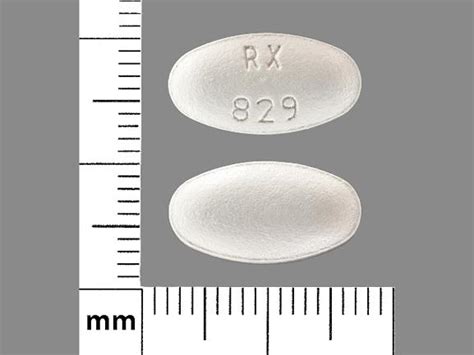 Rx 829 pill. Rx: Prescription only. OTC: Over-the-counter. Rx/OTC: Prescription or Over-the-counter. Off-label: This medication may not be approved by the FDA for the treatment of this condition. EUA: ... FDA has not classified the drug. Controlled Substances Act (CSA) Schedule; M: The drug has multiple schedules. The schedule may depend on the exact dosage ... 