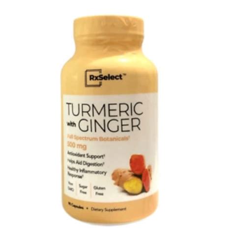 Rx Select® Nutraceuticals - Turmeric With Ginger 500mg Caps 90 …