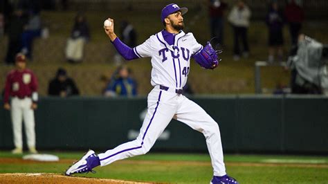One of the top transfers in the Big 12 comes to TCU from Kansas, junior Ryan Vanderhei. The former Jayhawk No. 2 starter posted a 5-6 record with a 6.46 ERA and 83 strikeouts in 78 innings pitched.. 