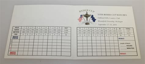 Ryder Cup Cards