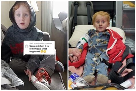 Despite showing that image of 3years old Ryker Webb, no one showed the before and after, so here it is... now you know that the poor boy INDEED saw some weird stuff lost for 2 days. Story by People in the comments.