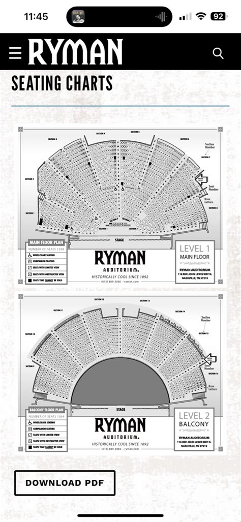 Ryman Seating Chart View Matttroy