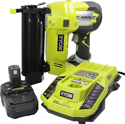 RYOBI introduces the 18V ONE+ 16-Gauge Cordless AirStrike Finish Nailer with 1.5 Ah Battery and Charger. This Finish Nailer features AirStrike Technology, which eliminates the need for noisy compressors, bulky hoses, or expensive …. 