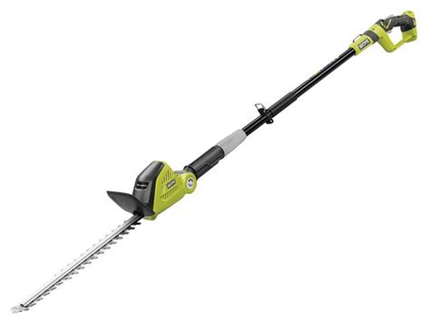 This kit includes the P26010 18V Hedge Trimmer, PBP006 18V 2Ah Battery, PCG002 18V Charger, Extension Pole, Handle Pole, Scabbard, Shoulder Strap, and Operator's Manuals. ... The RYOBI 18 in. 18V Cordless Hedge Trimmer is lightweight and compact at only 4.5 lbs. This hedge trimmer has a 5/8 in. cut capacity with dual action blades for reduced ...