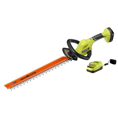 This item: RYOBI 18V ONE+ HP Brushless 22" Hedge Trimmer Bare Tool P2608. $13498. +. Ryobi PBP005 ONE+ 18V Lithium-Ion 4.0 Ah Battery. $4099. +. RYOBI ONE+ 100 MPH 280 CFM Variable-Speed 18-Volt Lithium-Ion Cordless Jet Fan Leaf Blower 4Ah Battery and Charger Included. $18495. .