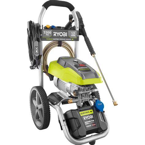 The RYOBI 2,300 PSI Pressure Washer is engineered to handle even your toughest jobs. This Pressure Washer features a powerful 13 Amp High Efficiency Brushless Electric Induction Motor and Pressure Technology. With 2,300 PSI of force, it is exceptional for quick cleaning of driveways, decks, windows, patio furniture and other areas around the house.