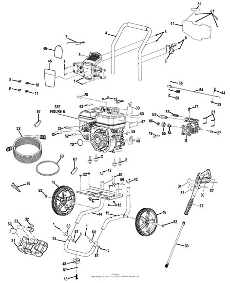 Ryobi 3000 psi pressure washer parts diagram. The RYOBI 3000-PSI Power Control is easy to set-up, taking less than 5 minutes. It has a pull start but unlike some washers that can take a few pulls, this starts immediately. With a separate oil and gas tank, it is supplied with 10W30 small engine oil and it is recommended to check the oil level after each use. 