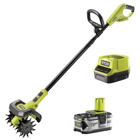 This cultivator is equipped with a 40-Volt lithium-ion high capacity for longer run time. All RYOBI 40-Volt batteries come with an on-board battery life indicator for user convenience and over-molded edges for impact protection. The RYOBI 40-Volt Cultivator is backed by a 5 year limited warranty. See More. $249.00. Discontinued. Support. Reviews.. 