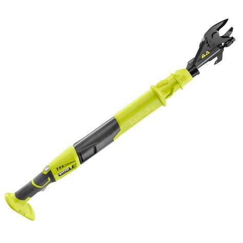 The RYOBI 18V Cordless Pole Lopper, the 2.0 Ah battery and the charger are compatible with all RYOBI 18V ONE+ products. This tool and battery are backed by a 3-year warranty. Telescoping pole extends up to 9 ft. for extended reach. 