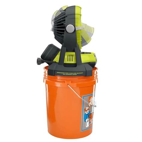 Sep 8, 2022 · Expand your RYOBI 18V ONE+ System with the RYOBI 18V ONE+ WHISPER SERIES 7-1/2 in. Bucket Top Misting Fan with 2.0 Ah Compact Battery and Charger. Now part of our WHISPER SERIES, this fan is 44% quieter with 840 FPM (feet per minute) to keep you cool no matter the application. 