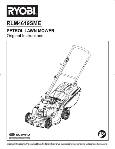 Ryobi lawn mower manual pdf. Original Instructions Manual • Manual • Assembly Manual. Download 290 Ryobi Lawn Mower PDF manuals. User manuals, Ryobi Lawn Mower Operating guides and Service … 