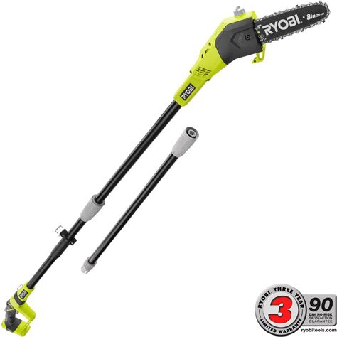 Product Description. The DEWALT 20V MAX* XR Brushless Cordless Pole Saw comes equipped with an 8-inch Bar and Chain to handle all of your pruning needs. It features a high efficiency brushless motor that delivers up to 96 cuts per charge. The well balanced design and durable pole shaft extends up to 10 ft. for a total reach of 15 ft.