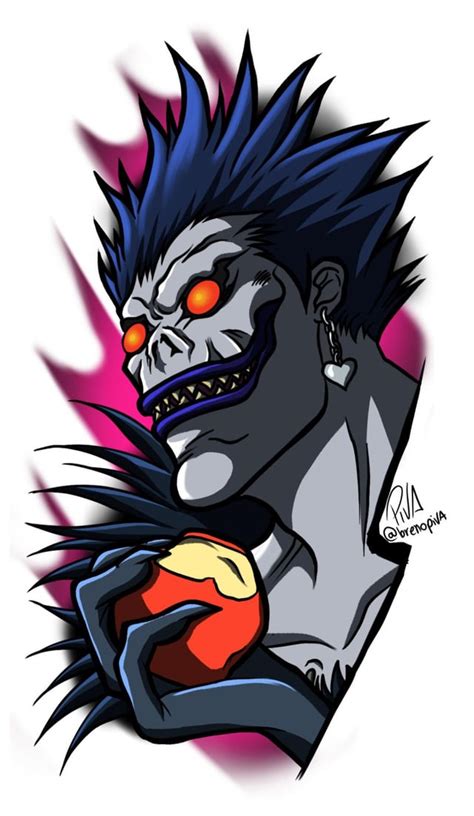 Ryuk tattoo drawing. Ryuk is basically the bringer of death who gives his power to kill away to a human merely because he was bored. The insane clarity of that action is irrefutable from a demon or god’s perspective, but most humans would find such needless destruction a tad wanton. 1. Forearm Death Note Tattoos 