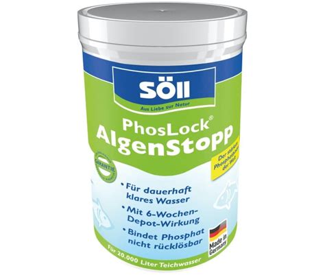 Söll Phosphatentferner 1 Kg PhosLock® AlgenStopp für 20 Qbm …