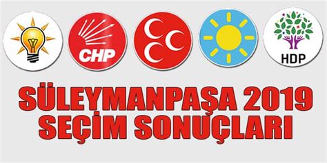 Süleymanpaşa seçim sonuçları 2019