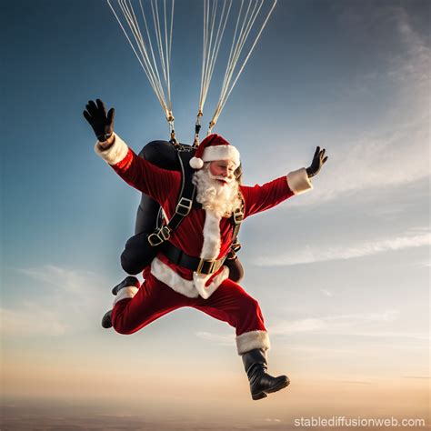 Süper Skydiving Santa oyunu. 