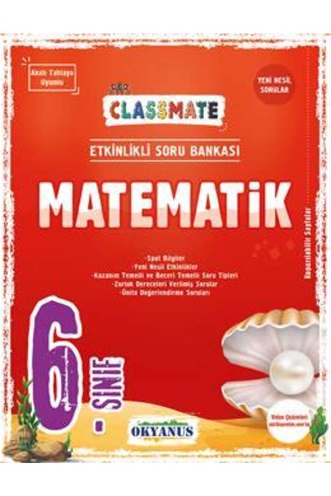 Sınıf Classmate Matematik Soru Bankası'nın video çözümlerine cep telefonu veya tabletle testin üzerindeki karekodu okutarak ya da bilgisayardan www.