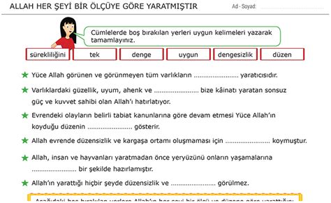 Sınıf Din Kültürü Konuları: Kaza ve Kader, Zekat, Haç ve Kurban İbadeti, Hz.