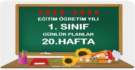 Sınıf Günlük Planları 20.