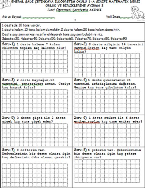 Sınıf Matematik Etkinlik ve Çalışma Kağıtları Gönderen: bayhb55 Tarih: 26 Eylül 2018 Boyut: 0.