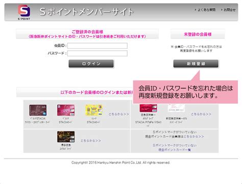 SポイントメンバーサイトのID・パスワードを忘れられた方