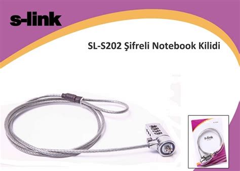 S link sl s202 şifreli notebook kilidi