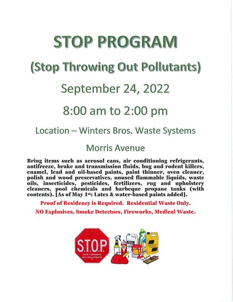 S.T.O.P (Stop Throwing Out Pollutants) - Sanitation - Valley …