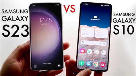 S10 vs s23. The Samsung Galaxy S10+ was released in March 2019, and the Galaxy S23 was released in February 2023. The Galaxy S10+ features a larger display than the Galaxy S23, at 6.4 inches versus the 6.1-inch display on the Galaxy S23. 
