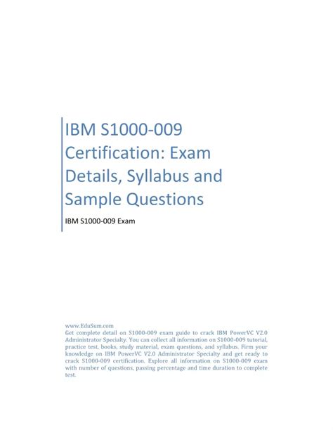 S1000-009 Prüfungsinformationen