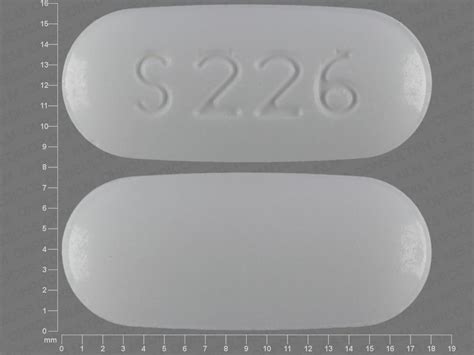 750 mg, capsule, white, imprinted with S226 ... Ask your doctor before using opioid medication, a sleeping pill, a muscle relaxer, or medicine for anxiety or seizures. . 