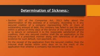 S253 companies act.  Determination of sickness &rarr; Text created by the g...