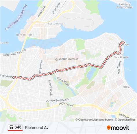 S48 bus route. Service Alert for Route: Eastbound S40 and S44 stop on Richmond Terrace at Stuyvesant Pl is closed Please use the stops on Richmond Terrace at Nicholas St or Wall St. What's happening? Building construction Note: Real-time tracking on BusTime may be inaccurate in the service change area. 