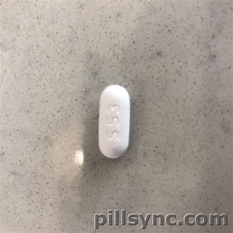 6 Pill OVAL WHITE Imprint S53. Spirit Pharmaceutical LLC. extra st