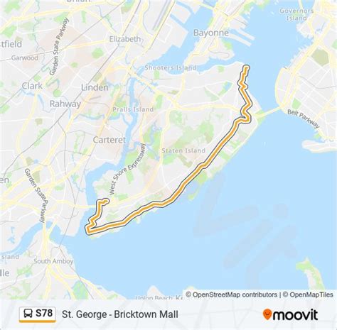 S78 bus route. Longest rides: The longest local bus routes are Staten Island's S78, which travels 16.5 miles from the St George Ferry Terminal to Main Street in Tottenville and the S74 route, also in Staten Island, which is 17.8 miles long. That stat being factual is no longer the case.... They should update it to reflect the current mileages of the S74 & S78.... 