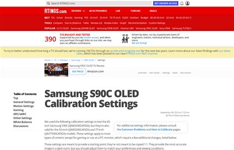 S90c calibration. Apart from the screen-size difference, the $3,599.99 77-inch S90C is identical in features, and we expect similar performance. Our Experts Have Tested 59 Products in the TVs Category in the Past ... 