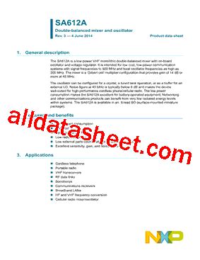 SA612A Datasheet, PDF - Alldatasheet