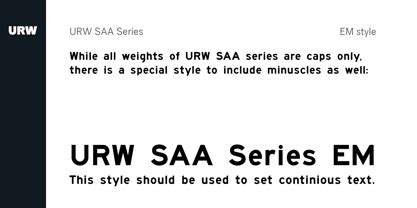 SAA Series in use Fonts In Use