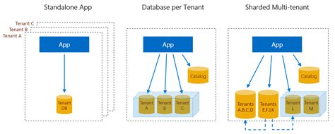 SAAS application with microservices and database per tenant