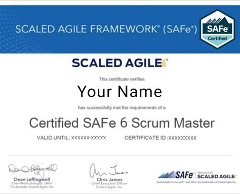 SAFe® 6.0 Scrum Master (SSM) Certification Training - balustradellc