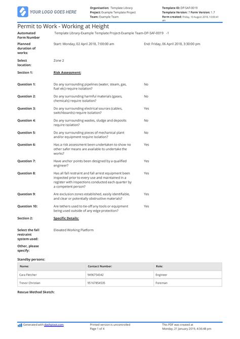 Safe work permits: Types, examples, procedures and … - balustradellc