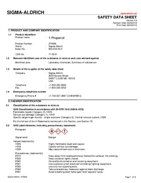 SAFETY DATA SHEET Revision Date 02/08/2024 Version 6 - Sigma-Aldrich