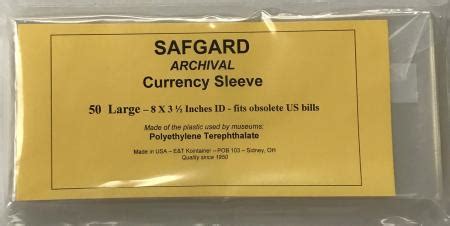 Safgard Currency Sleeves - Modern - balustradellc