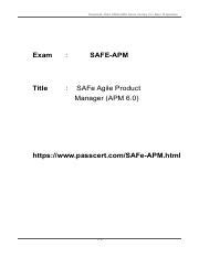 SAFe-APM Exam Course