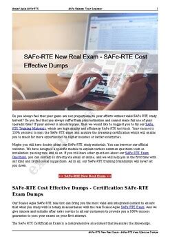 SAFe-RTE Dumps