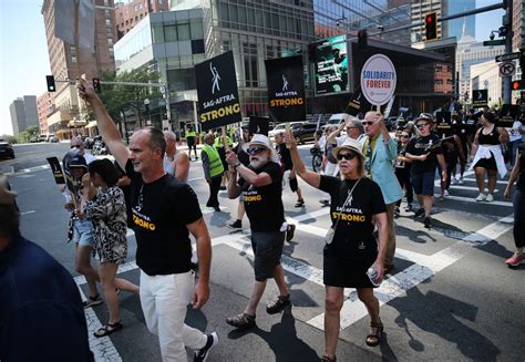 SAG-AFTRA strikers rally in Boston for Labor Day