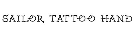 Sailor Tattoo Hand released - Out Of Step Font Company - muktibox.com